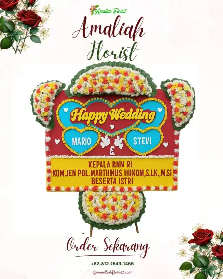 Papan Bunga Pernikahan Bojong